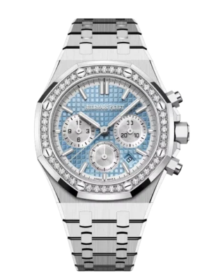 Audemars Piguet Royal Oak Selfwinding Chronograph Stainless steel and Light blue dial Stainless steel bracelet Ref. 26715ST.ZZ.1356ST.01