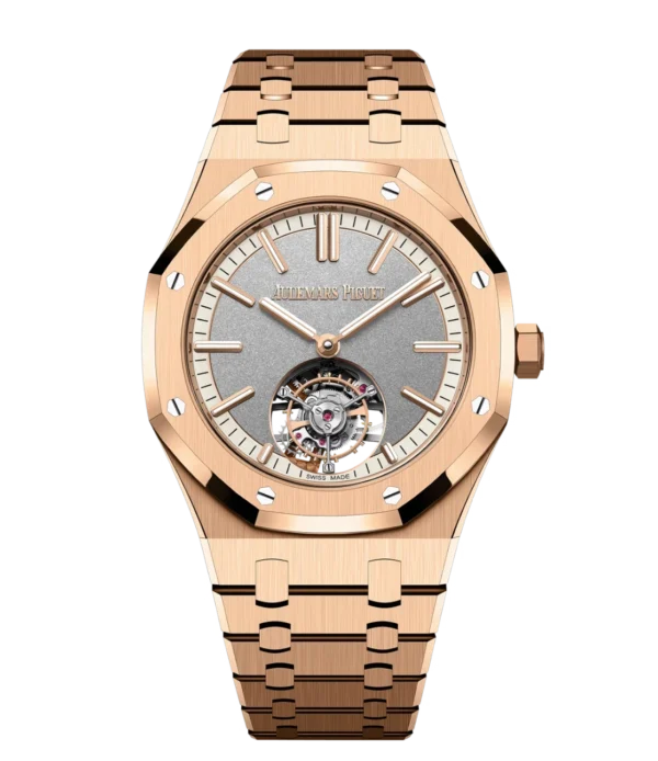 Audemars Piguet Royal Oak Selfwinding Flying Tourbillon 18-carat pink gold and Sandblasted grey dial 18-carat pink gold bracelet Ref. 26730OR.OO.1320OR.05
