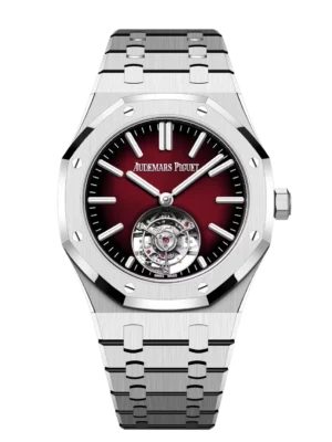 Audemars Piguet Royal Oak Selfwinding Flying Tourbillon Stainless steel and Smoked burgundy dial Stainless steel bracelet Ref. 26730ST.OO.1320ST.05