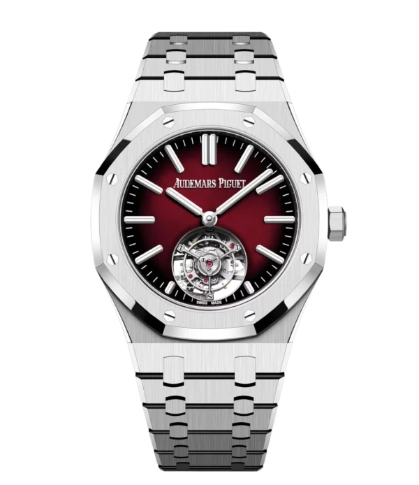 Audemars Piguet Royal Oak Selfwinding Flying Tourbillon Stainless steel and Smoked burgundy dial Stainless steel bracelet Ref. 26730ST.OO.1320ST.05