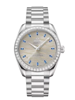 OMEGA Seamaster Aqua Terra 150M Canopus Goldâ„¢ and Silver, sapphire hour dial diamond-paved bezel Canopus Goldâ„¢ Butterfly clasp bracelet Ref. 220.55.38.20.99.003