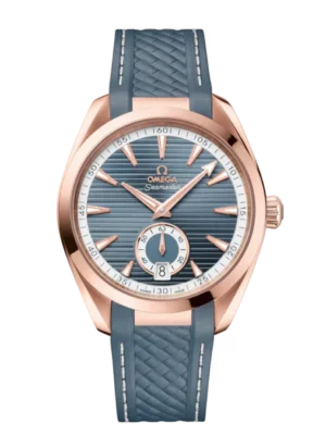 OMEGA Seamaster Aqua Terra 150M Sedna™ gold and Blue dial Blue Rubber strap Ref. 220.52.41.21.03.002