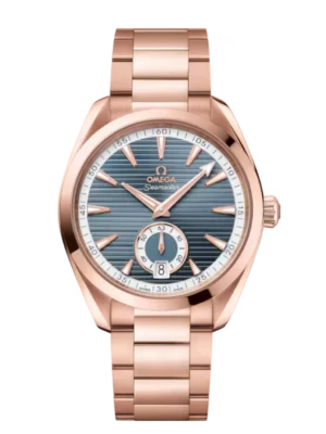 OMEGA Seamaster Aqua Terra 150M Sedna™ gold and Blue dial Sedna™ gold Butterfly clasp bracelet Ref. 220.50.41.21.03.001