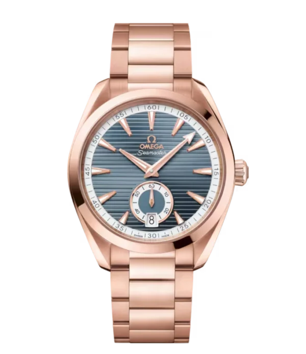 OMEGA Seamaster Aqua Terra 150M Sedna™ gold and Blue dial Sedna™ gold Butterfly clasp bracelet Ref. 220.50.41.21.03.001