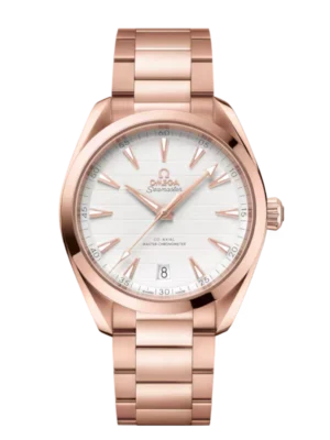 OMEGA Seamaster Aqua Terra 150M Sednaâ„¢ gold and Silver dial Sednaâ„¢ gold Butterfly clasp bracelet Ref. 220.50.41.21.02.001