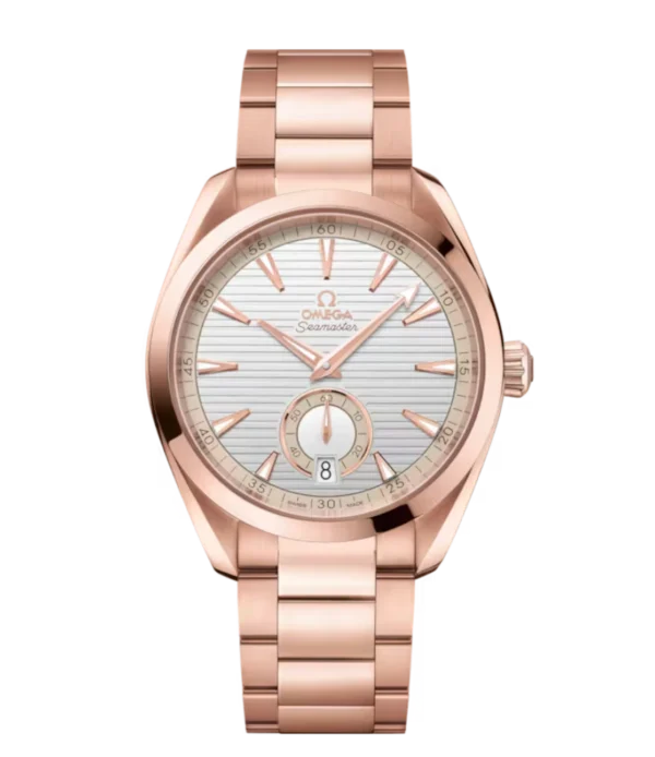 OMEGA Seamaster Aqua Terra 150M Sedna™ gold and Silver dial Sedna™ gold Butterfly clasp bracelet Ref. 220.50.41.21.02.002