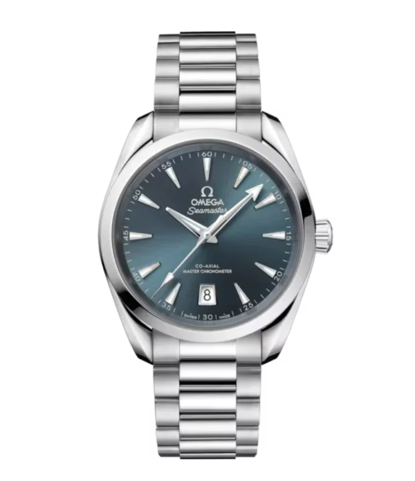 OMEGA Seamaster Aqua Terra 150M Steel and Atlantic blue dial Steel Butterfly clasp bracelet Ref. 220.10.38.20.03.003