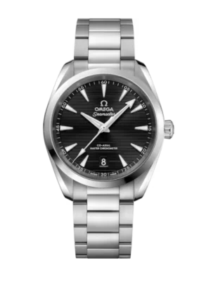 OMEGA Seamaster Aqua Terra 150M Steel and Black dial Steel Butterfly clasp bracelet Ref. 220.10.38.20.01.001