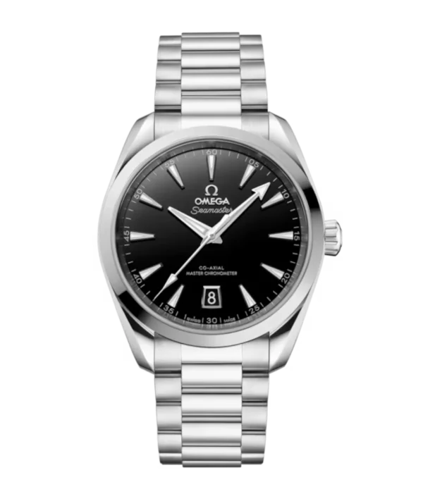 OMEGA Seamaster Aqua Terra 150M Steel and  Black dial Steel Butterfly clasp bracelet Ref. 220.10.38.20.01.004