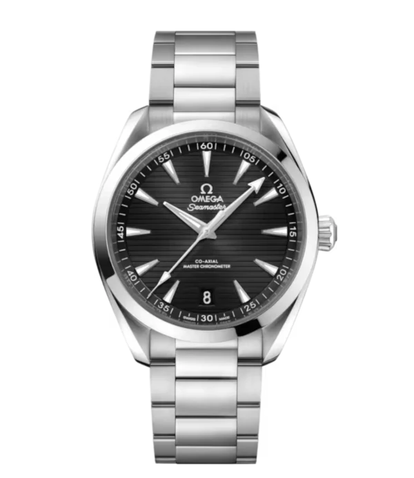 OMEGA Seamaster Aqua Terra 150M Steel and Black dial Steel Butterfly clasp bracelet Ref. 220.10.41.21.01.001