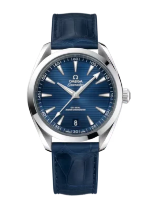 OMEGA Seamaster Aqua Terra 150M Steel and Blue dial Blue Leather strap Ref. 220.13.41.21.03.003
