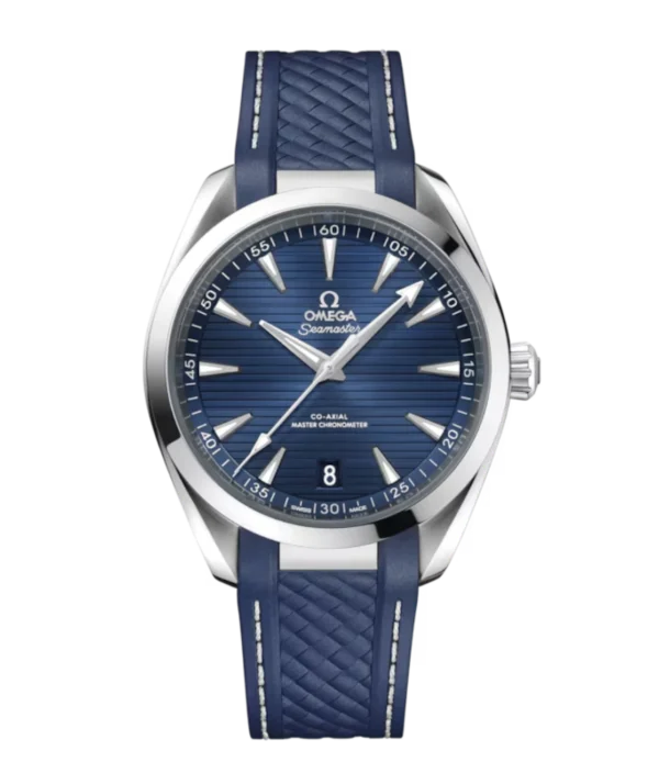 OMEGA Seamaster Aqua Terra 150M Steel and Blue dial Blue Rubber strap Ref. 220.12.41.21.03.007