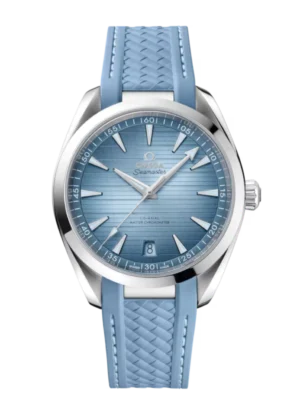 OMEGA Seamaster Aqua Terra 150M Steel and Blue dial Blue Rubber strap Ref. 220.12.41.21.03.008