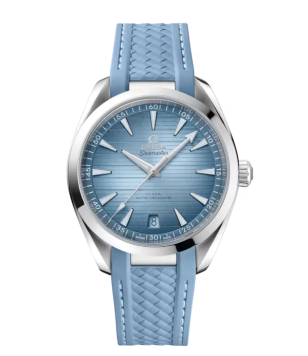 OMEGA Seamaster Aqua Terra 150M Steel and  Blue dial Blue Rubber strap Ref. 220.12.41.21.03.008