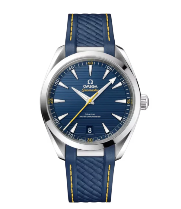 OMEGA Seamaster Aqua Terra 150M Steel and Blue dial Blue Rubber strap Ref. 220.12.41.21.03.009