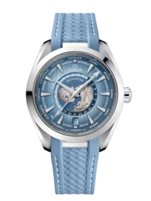 OMEGA Seamaster Aqua Terra 150M Steel and Blue dial Blue Rubber strap Ref. 220.12.43.22.03.002