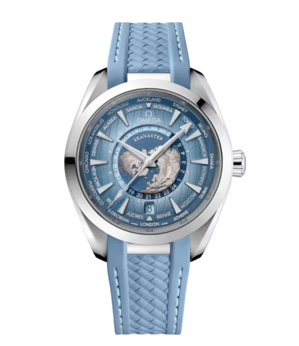 OMEGA Seamaster Aqua Terra 150M Steel and Blue dial Blue Rubber strap Ref. 220.12.43.22.03.002
