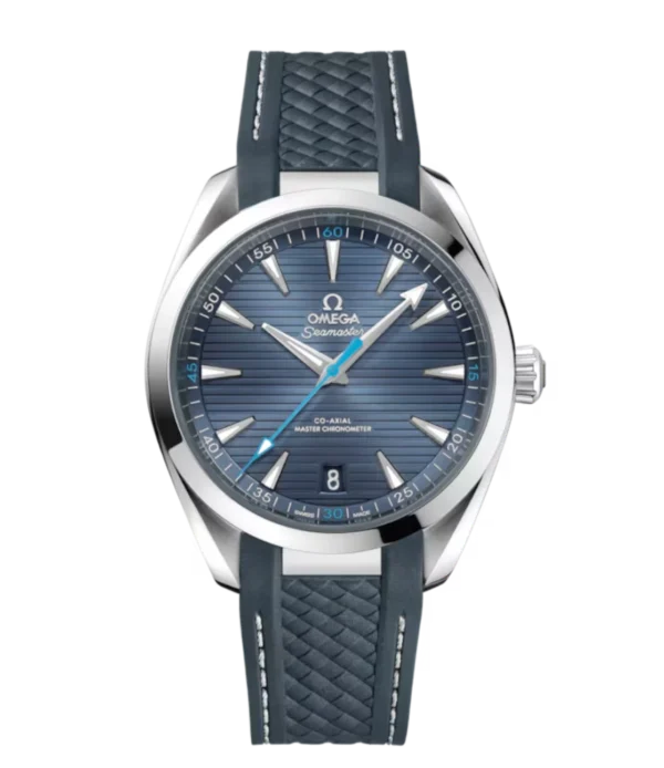 OMEGA Seamaster Aqua Terra 150M Steel and  Blue dial Grey Rubber strap Ref. 220.12.41.21.03.002