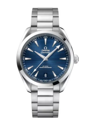 OMEGA Seamaster Aqua Terra 150M Steel and Blue dial Steel Butterfly clasp bracelet Ref. 220.10.41.21.03.004