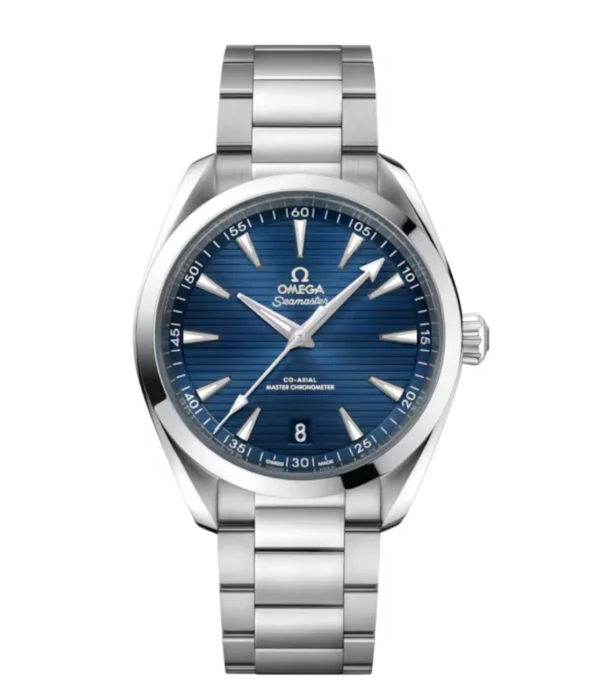 OMEGA Seamaster Aqua Terra 150M Steel and  Blue dial Steel Butterfly clasp bracelet Ref. 220.10.41.21.03.004