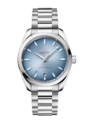 OMEGA Seamaster Aqua Terra 150M Steel and Blue dial Steel Butterfly clasp bracelet Ref. 220.10.38.20.03.004
