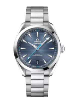 OMEGA Seamaster Aqua Terra 150M Steel and Blue dial Steel Butterfly clasp bracelet Ref. 220.10.41.21.03.002