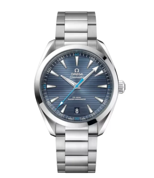 OMEGA Seamaster Aqua Terra 150M Steel and  Blue dial Steel Butterfly clasp bracelet Ref. 220.10.41.21.03.002