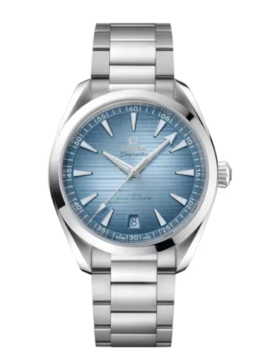 OMEGA Seamaster Aqua Terra 150M Steel and Blue dial Steel Butterfly clasp bracelet Ref. 220.10.41.21.03.005