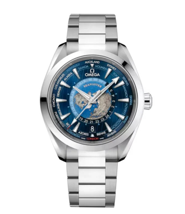 OMEGA Seamaster Aqua Terra 150M Steel and Blue dial Steel Butterfly clasp bracelete Ref. 220.10.43.22.03.001