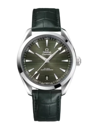 OMEGA Seamaster Aqua Terra 150M Steel and Green dial Green Leather strap Ref. 220.13.41.21.10.001