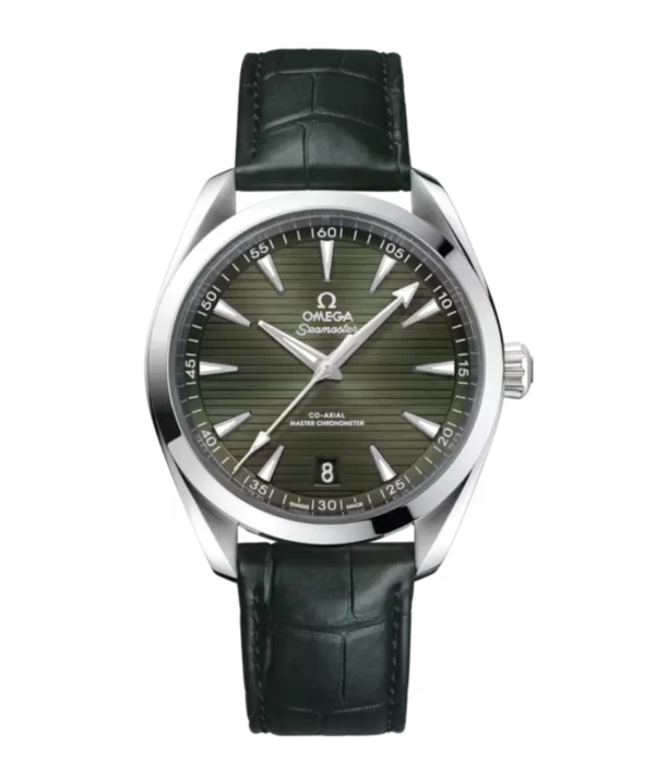 OMEGA Seamaster Aqua Terra 150M Steel and Green dial Green Leather strap Ref. 220.13.41.21.10.001