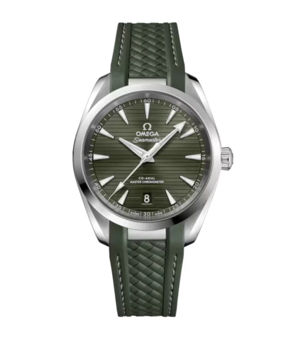 OMEGA Seamaster Aqua Terra 150M Steel and Green dial Green Rubber strap Ref. 220.12.38.20.10.001