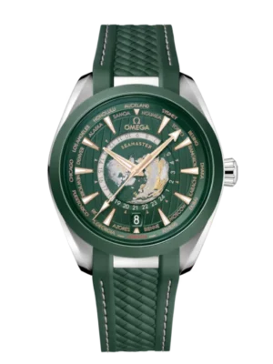 OMEGA Seamaster Aqua Terra 150M Steel and Green dial Green Rubber strap Ref. 220.32.43.22.10.001