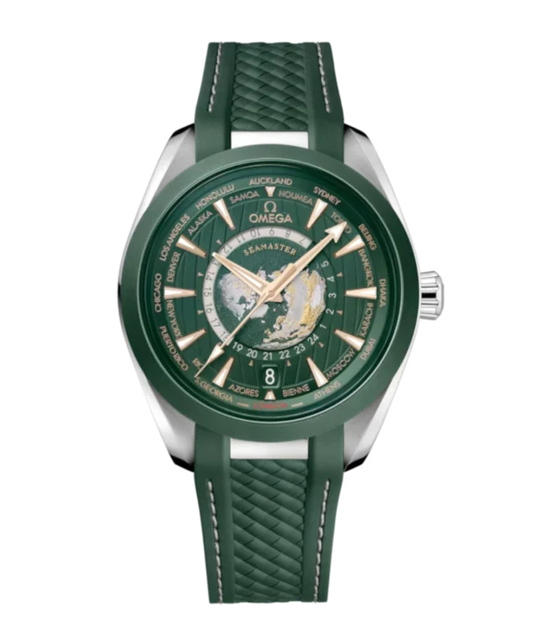 OMEGA Seamaster Aqua Terra 150M Steel and Green dial Green Rubber strap Ref. 220.32.43.22.10.001