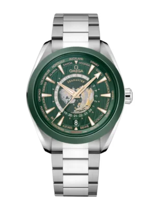 OMEGA Seamaster Aqua Terra 150M Steel and Green dial Steel Butterfly clasp bracelete Ref. 220.30.43.22.10.001