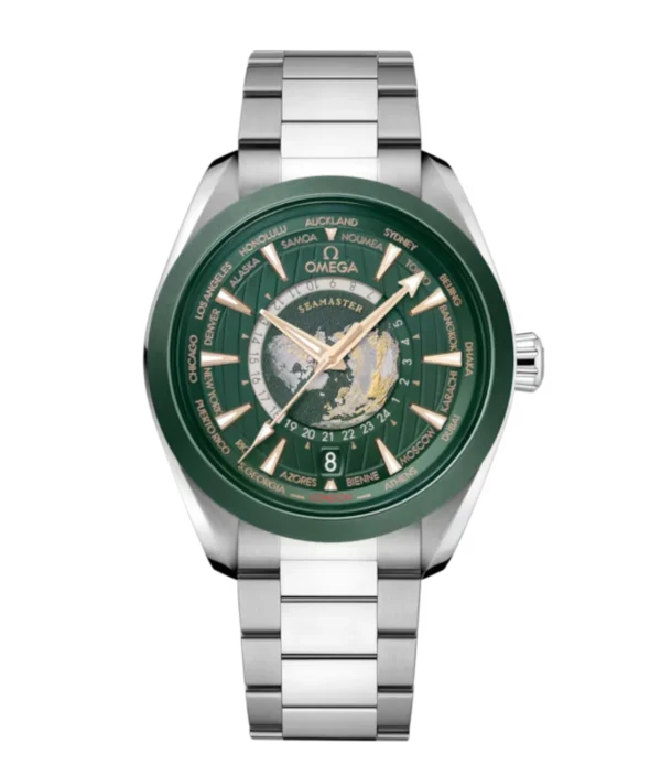 OMEGA Seamaster Aqua Terra 150M Steel and Green dial Steel Butterfly clasp bracelete Ref. 220.30.43.22.10.001
