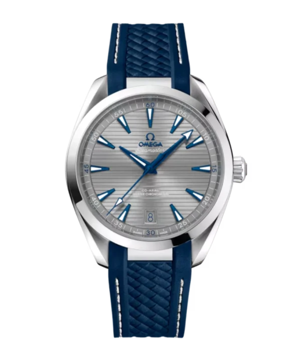 OMEGA Seamaster Aqua Terra 150M Steel and Grey dial Blue Rubber strap Ref. 220.12.41.21.06.001