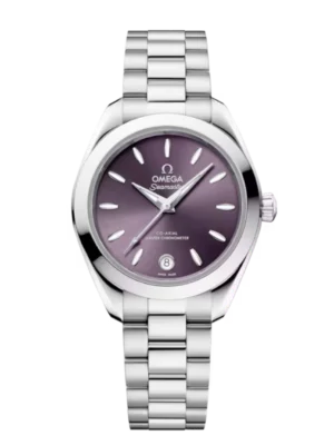 OMEGA Seamaster Aqua Terra 150M Steel and Lavender dial Steel Butterfly clasp bracelet Ref. 220.10.30.20.10.002
