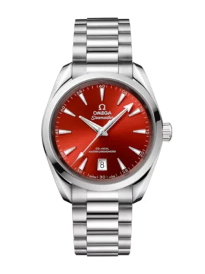 OMEGA Seamaster Aqua Terra 150M Steel and Terracotta dial Steel Foldover Butterfly clasp bracelet Ref. 220.10.38.20.13.003