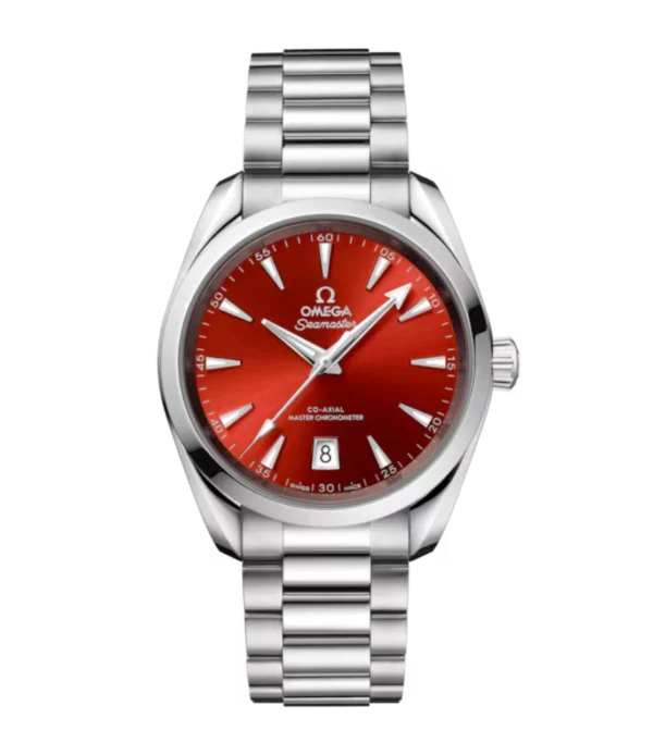 OMEGA Seamaster Aqua Terra 150M Steel and Terracotta dial Steel Foldover Butterfly clasp bracelet Ref. 220.10.38.20.13.003