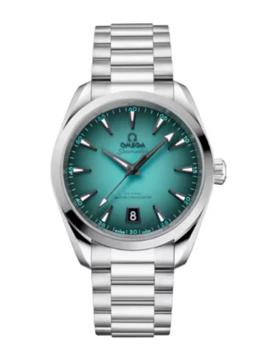OMEGA Seamaster Aqua Terra 150M Steel and Turquoise dial Steel Butterfly clasp bracelet Ref. 220.10.38.20.03.005