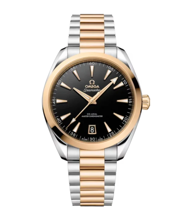 OMEGA Seamaster Aqua Terra 150M steel ‑ Moonshine™ gold and Black dial steel ‑ Moonshine™ gold bracelet Ref. 220.20.41.21.01.001