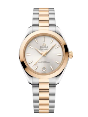 OMEGA Seamaster Aqua Terra 150M steel ‑ Moonshine™ gold and Silver dial steel ‑ Moonshine™ gold Butterfly clasp bracelet Ref. 220.20.30.20.02.001
