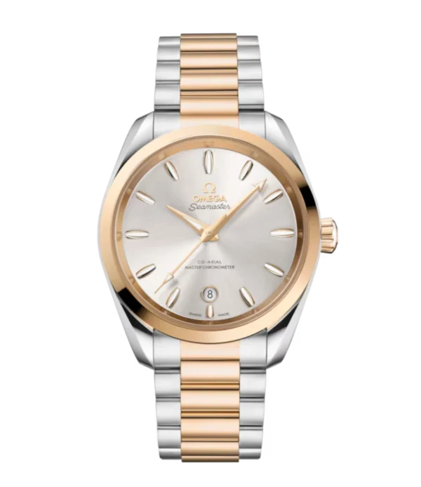 OMEGA Seamaster Aqua Terra 150M steel ‑ Moonshine™ gold and Silver dial steel ‑ Moonshine™ gold Butterfly clasp bracelet Ref. 220.20.38.20.02.002