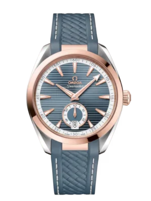 OMEGA Seamaster Aqua Terra 150M Steel ‑ Sedna™ gold and Blue dial Blue Rubber strap Ref. 220.22.41.21.03.001