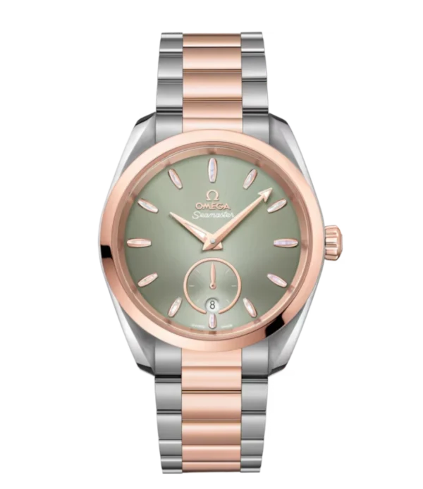 OMEGA Seamaster Aqua Terra 150M Steel ‑ Sedna™ gold and Green dial Steel ‑ Sedna™ gold Butterfly clasp bracelet Ref. 220.20.38.20.10.001