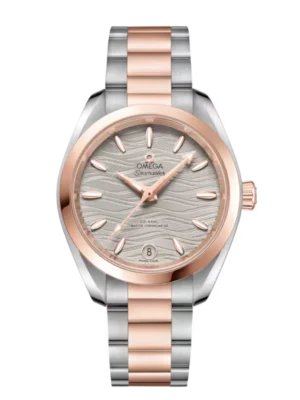 OMEGA Seamaster Aqua Terra 150M Steel ‑ Sedna™ gold and Grey dial Steel ‑ Sedna™ gold Butterfly clasp bracelet Ref. 220.20.34.20.06.001