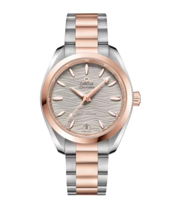 OMEGA Seamaster Aqua Terra 150M Steel ‑ Sedna™ gold and Grey dial Steel ‑ Sedna™ gold Butterfly clasp bracelet Ref. 220.20.34.20.06.001