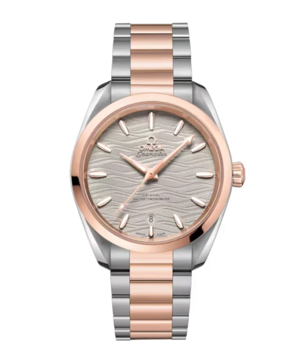 OMEGA Seamaster Aqua Terra 150M Steel ‑ Sedna™ gold and Grey dial Steel ‑ Sedna™ gold Butterfly clasp bracelet Ref. 220.20.38.20.06.001