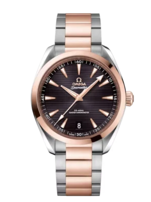 OMEGA Seamaster Aqua Terra 150M Steel ‑ Sedna™ gold and Grey dial Steel ‑ Sedna™ gold Butterfly clasp bracelet Ref. 220.20.41.21.06.001